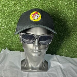Black Cap with Logo and Sunglasses